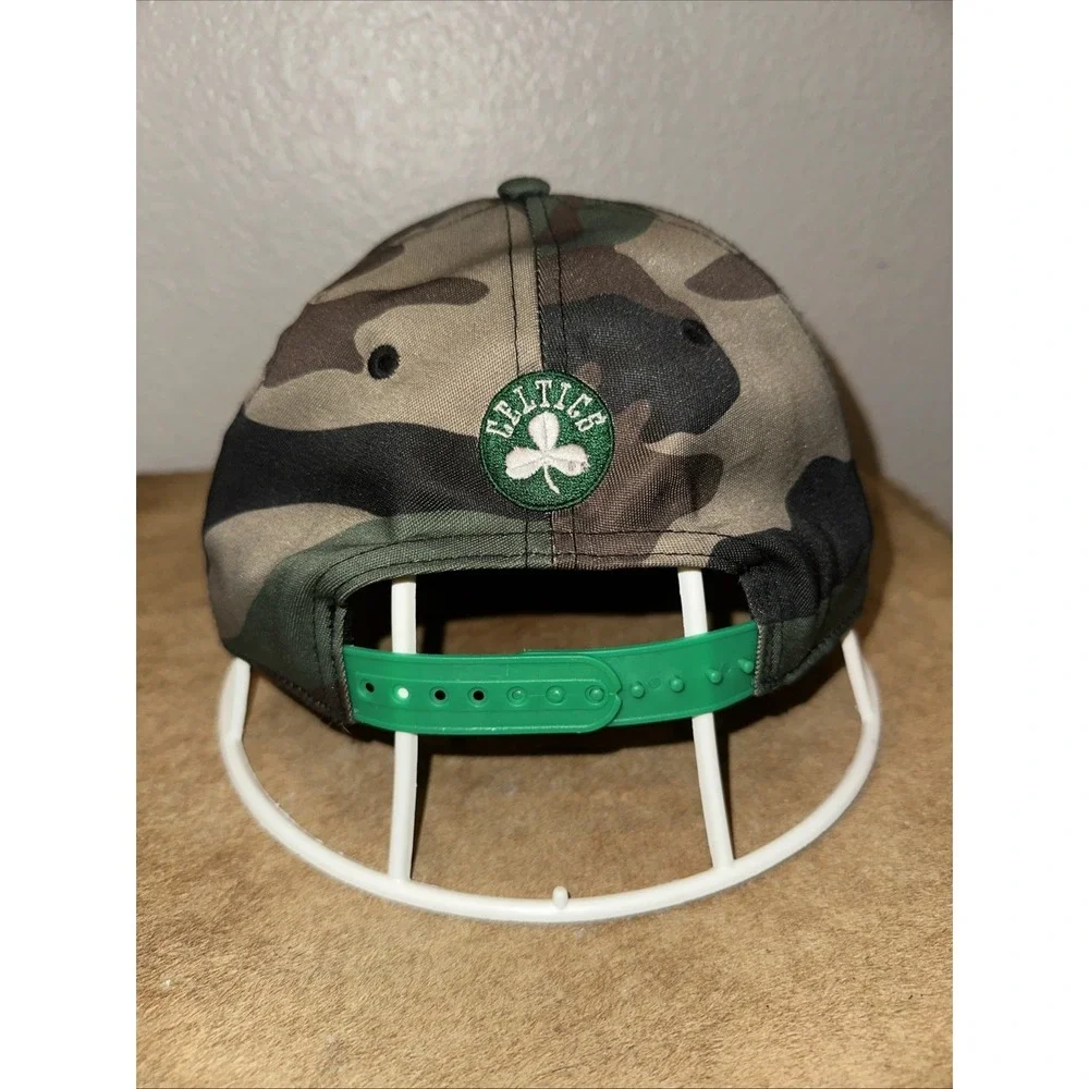Ultra Game NBA Boston‎ Celtics Embroidered Logo Adjustable Snapback Camo Hat Cap